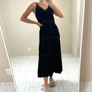 Zara Knit Tiered Midi Dress
